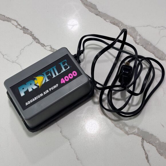 Profile Aquarium Air Pump 4000 Oxygenator Grey Fish Tank Bubbler 100% Functional - Picture 4 of 8